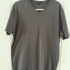 Robert Barakett Men's Charcoal V-Neck Tee Pima Cotton XL